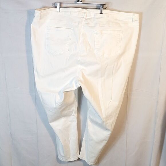 Catherines 3XWP Women's White Denim Jeggings - Picture 5 of 7